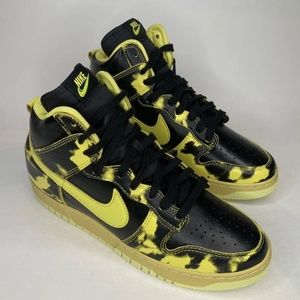 Nike Dunk High 1985 SP Yellow Acid Wash Black, Mens 10.5